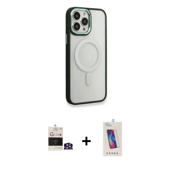 MARSİLYAN™- iPhone 14 Pro Max Kılıf Yankı Işık Özel Seri - Siyah Joko 5D Cam + Bilvis Titan Kamera Lens - GS