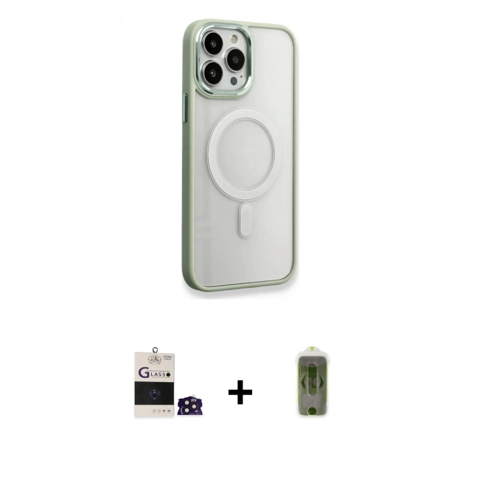 MARSİLYAN™- iPhone 14 Pro Max Kılıf Yankı Işık Özel Seri - Siyah Joko Magic 5D Hayalet Cam + Bilvis Titan Kamera Lens - DNMR