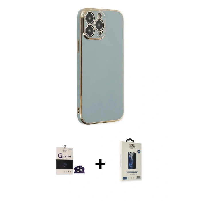 MARSİLYAN™- iPhone 14 Pro Max Kılıf Yankı Serisi - Siyah Bilvis Hayalet Cam Ekran Koruyucu + Bilvis Titan Kamera Lens - DNMR