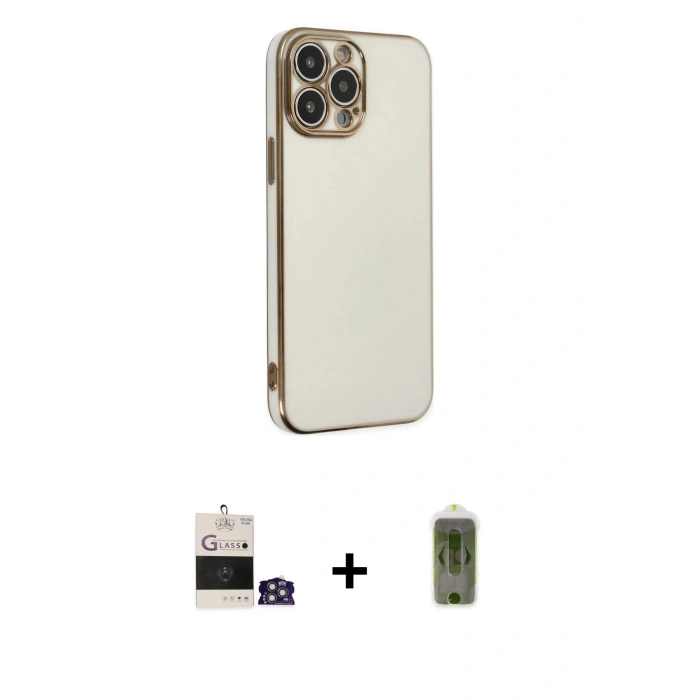 MARSİLYAN™- iPhone 14 Pro Max Kılıf Yankı Serisi - Siyah Joko Magic 5D Hayalet Cam + Bilvis Titan Kamera Lens - GS