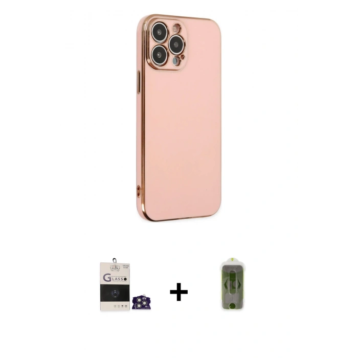 MARSİLYAN™- iPhone 14 Pro Max Kılıf Yankı Serisi - Siyah Joko Magic 5D Hayalet Cam + Bilvis Titan Kamera Lens - GS
