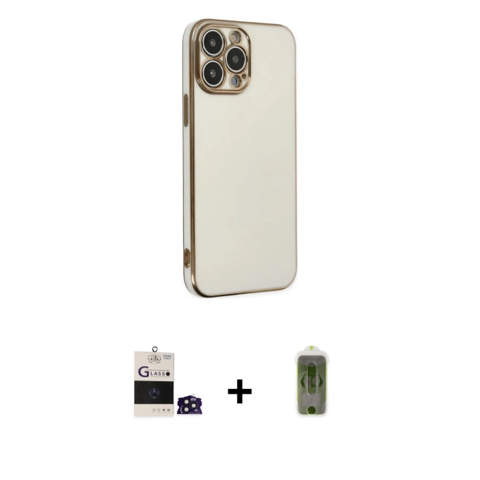 MARSİLYAN™- iPhone 14 Pro Max Kılıf Yankı Serisi - Siyah Joko Magic 5D Hayalet Cam + Bilvis Titan Kamera Lens - DNMR