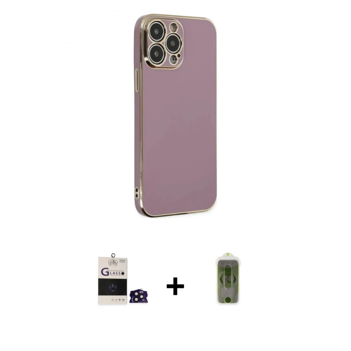 MARSİLYAN™- iPhone 14 Pro Max Kılıf Yankı Serisi - Siyah Joko Magic 5D Hayalet Cam + Bilvis Titan Kamera Lens - DNMR