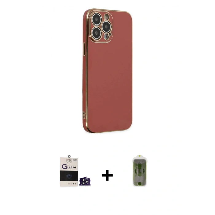 MARSİLYAN™- iPhone 14 Pro Max Kılıf Yankı Serisi - Siyah Joko Magic 5D Hayalet Cam + Bilvis Titan Kamera Lens - DNMR