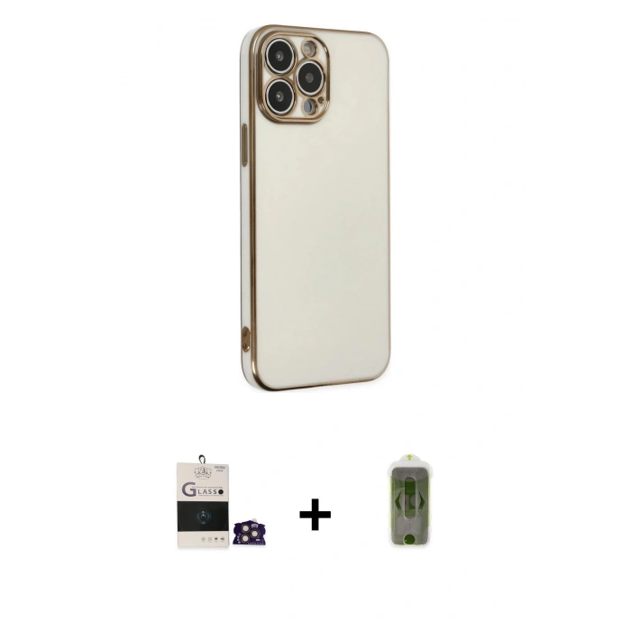 MARSİLYAN™- iPhone 14 Pro Max Kılıf Yankı Serisi - Siyah Joko Magic 5D Hayalet Cam + Bilvis Titan Kamera Lens - GD