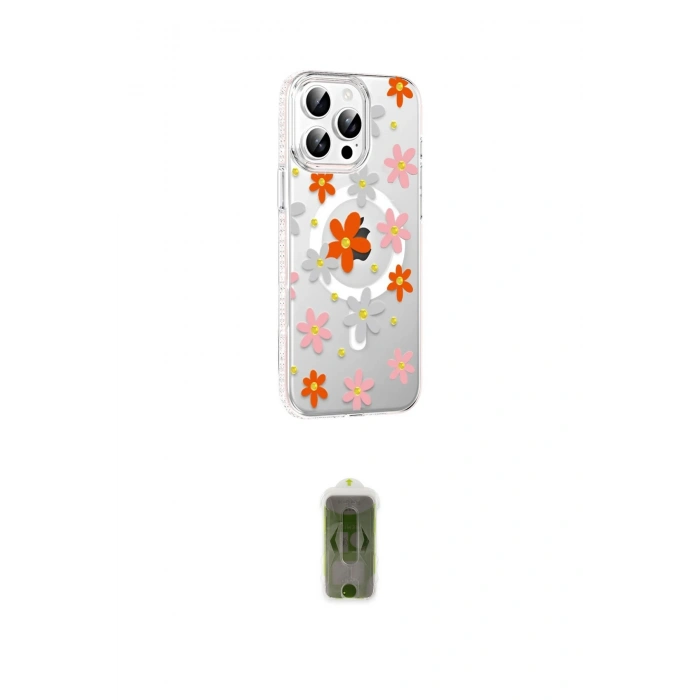MARSİLYAN™- iPhone 14 Pro Max Kılıf Yörünge Işık Prime - Siyah Joko Magic 5D Hayalet Cam
