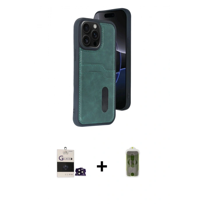 MARSİLYAN™- iPhone 14 Pro Max Kılıf Yörünge Işık Serisi - Siyah Joko Magic 5D Hayalet Cam + Bilvis Titan Kamera Lens - SH