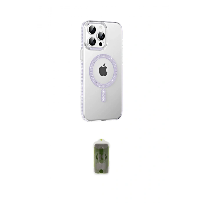 MARSİLYAN™- iPhone 14 Pro Max Kılıf Yörünge Koleksiyonu - Siyah Joko Magic 5D Hayalet Cam