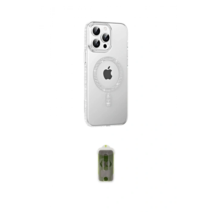 MARSİLYAN™- iPhone 14 Pro Max Kılıf Yörünge Koleksiyonu - Siyah Joko Magic 5D Hayalet Cam