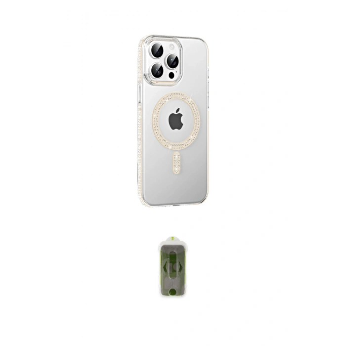 MARSİLYAN™- iPhone 14 Pro Max Kılıf Yörünge Koleksiyonu - Siyah Joko Magic 5D Hayalet Cam