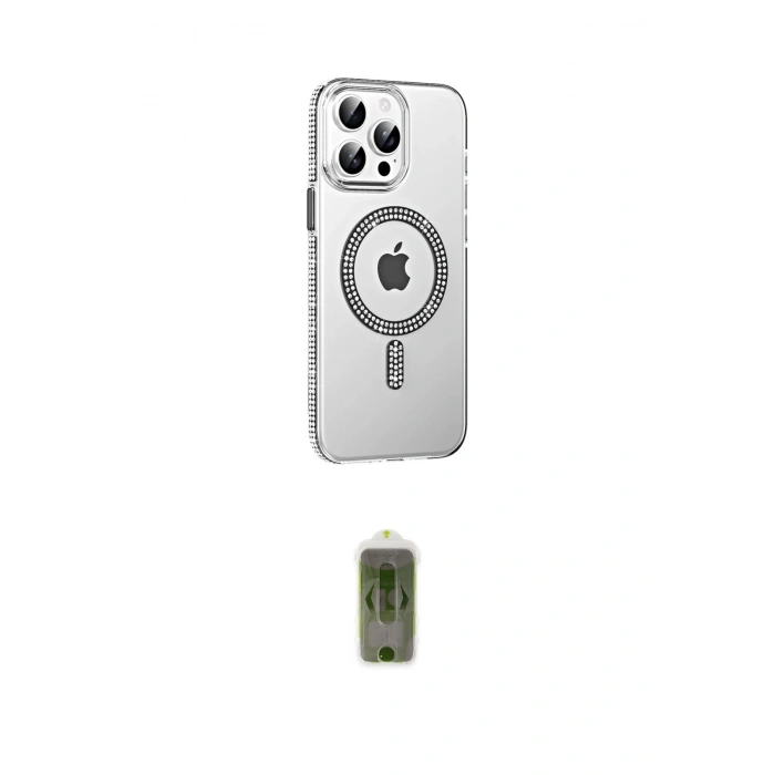 MARSİLYAN™- iPhone 14 Pro Max Kılıf Yörünge Koleksiyonu - Siyah Joko Magic 5D Hayalet Cam