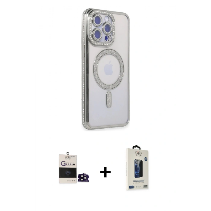 MARSİLYAN™- iPhone 14 Pro Max Kılıf Zirve Doku Prime - Siyah Bilvis Hayalet Cam Ekran Koruyucu + Bilvis Titan Kamera Lens - SH