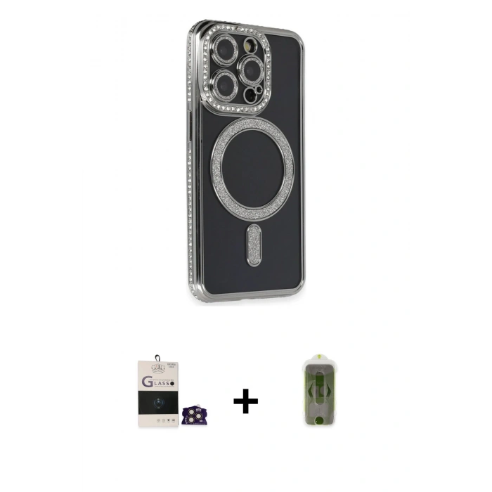 MARSİLYAN™- iPhone 14 Pro Max Kılıf Zirve Doku Prime - Siyah Joko Magic 5D Hayalet Cam + Bilvis Titan Kamera Lens - GD