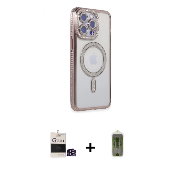 MARSİLYAN™- iPhone 14 Pro Max Kılıf Zirve Doku Prime - Siyah Joko Magic 5D Hayalet Cam + Bilvis Titan Kamera Lens - SH