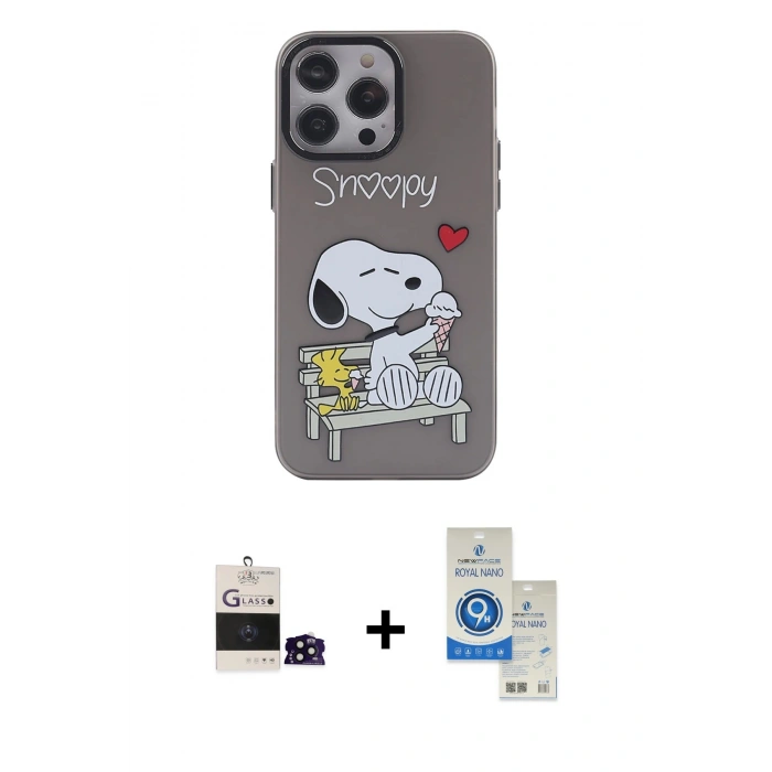 MARSİLYAN™- iPhone 14 Pro Max Kılıf Zirve Form Özel Seri - Şeffaf Royal Nano Ekran Koruyucu + Bilvis Titan Kamera Lens - SH