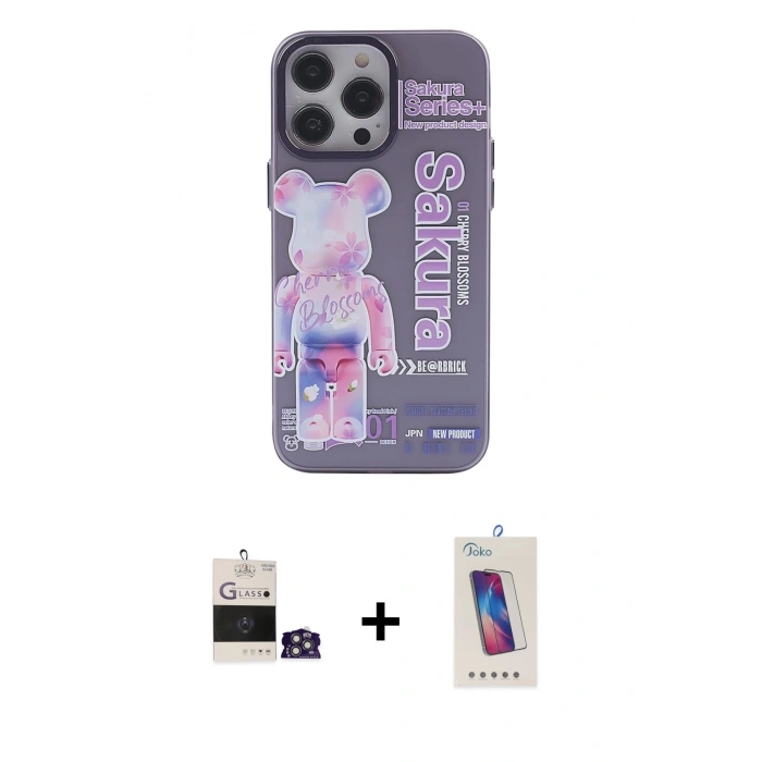 MARSİLYAN™- iPhone 14 Pro Max Kılıf Zirve Form Özel Seri - Siyah Joko 5D Cam + Bilvis Titan Kamera Lens - GS