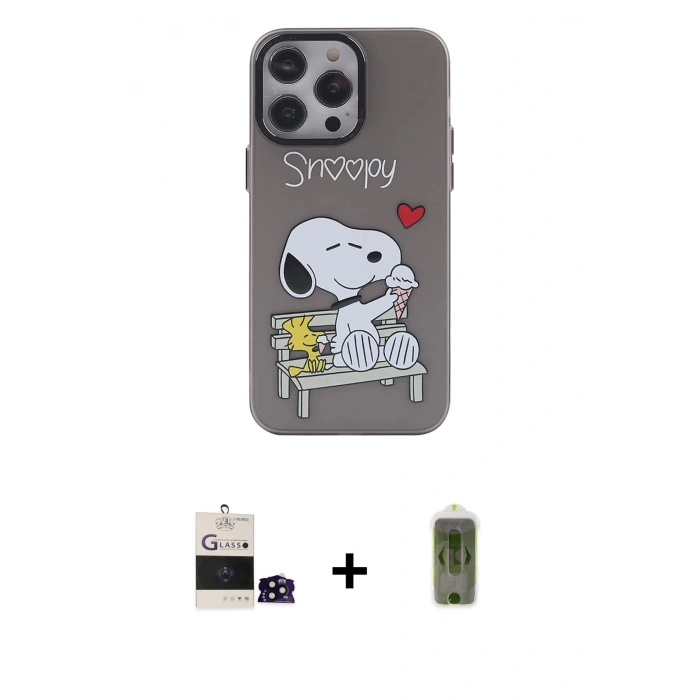 MARSİLYAN™- iPhone 14 Pro Max Kılıf Zirve Form Özel Seri - Siyah Joko Magic 5D Hayalet Cam + Bilvis Titan Kamera Lens - SH