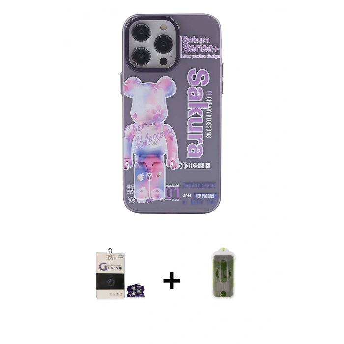 MARSİLYAN™- iPhone 14 Pro Max Kılıf Zirve Form Özel Seri - Siyah Joko Magic 5D Hayalet Cam + Bilvis Titan Kamera Lens - GS