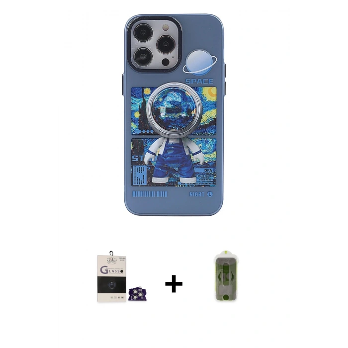 MARSİLYAN™- iPhone 14 Pro Max Kılıf Zirve Form Özel Seri - Siyah Joko Magic 5D Hayalet Cam + Bilvis Titan Kamera Lens - GS