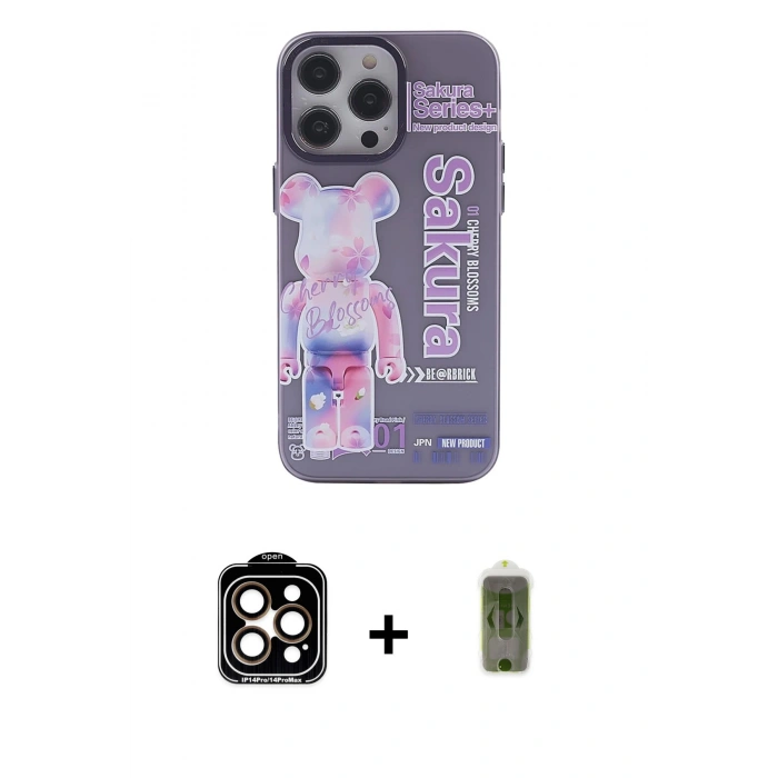 MARSİLYAN™- iPhone 14 Pro Max Kılıf Zirve Form Özel Seri - Siyah Joko Magic 5D Hayalet Cam + PVD Metal Kamera Lens - TU
