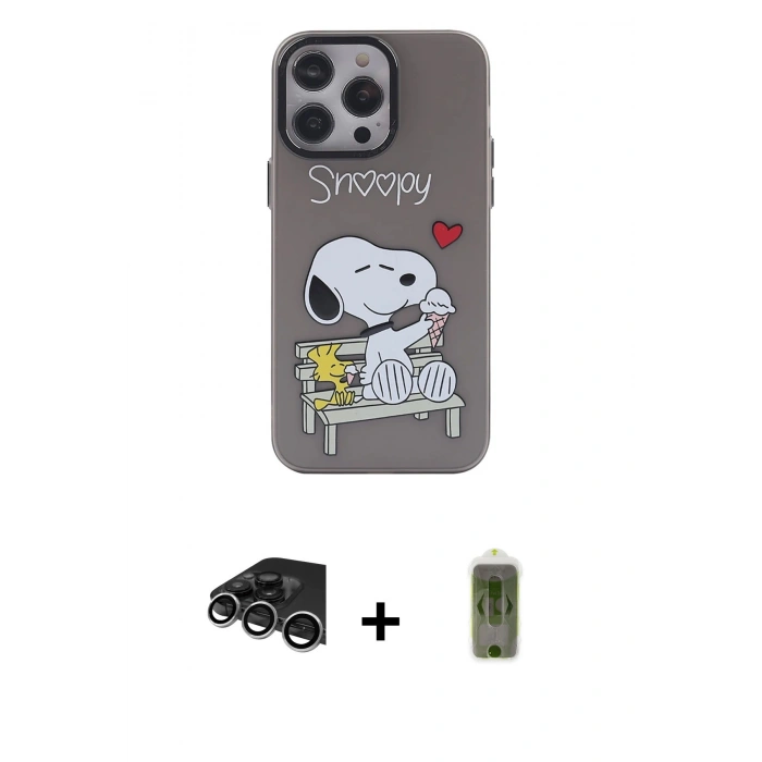 MARSİLYAN™- iPhone 14 Pro Max Kılıf Zirve Form Özel Seri - Siyah Joko Magic 5D Hayalet Cam + Raze Metal Kamera Lens - GS