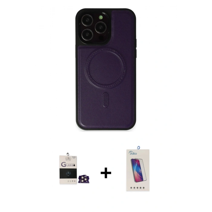 MARSİLYAN™- iPhone 14 Pro Max Kılıf Zirve Işık Serisi - Siyah Joko 5D Cam + Bilvis Titan Kamera Lens - GD