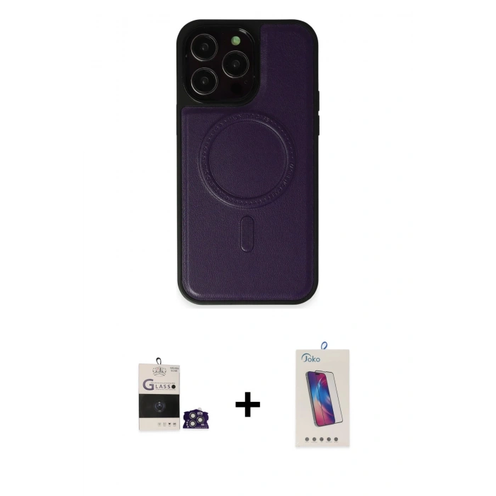 MARSİLYAN™- iPhone 14 Pro Max Kılıf Zirve Işık Serisi - Siyah Joko 5D Cam + Bilvis Titan Kamera Lens - GS