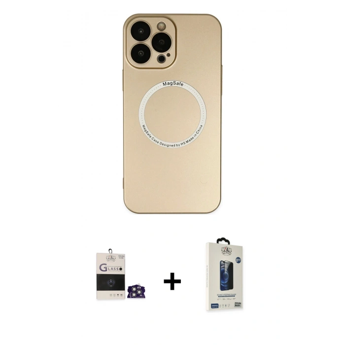 MARSİLYAN™- iPhone 14 Pro Max Kılıf Zirve Klasik Prime - Siyah Bilvis Hayalet Cam Ekran Koruyucu + Bilvis Titan Kamera Lens - GS