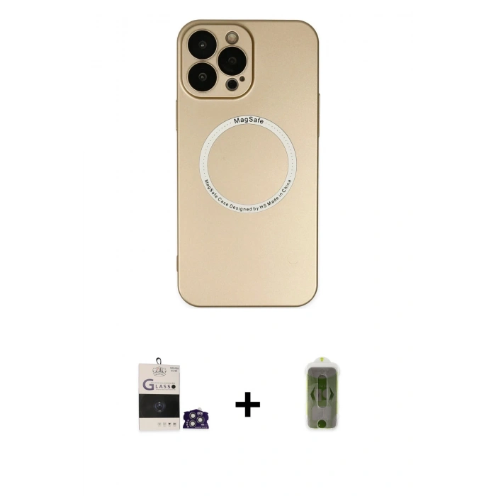MARSİLYAN™- iPhone 14 Pro Max Kılıf Zirve Klasik Prime - Siyah Joko Magic 5D Hayalet Cam + Bilvis Titan Kamera Lens - GS