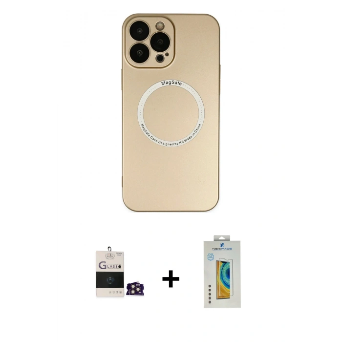 MARSİLYAN™- iPhone 14 Pro Max Kılıf Zirve Klasik Prime - Siyah Polymer Nano Ekran Koruyucu + Bilvis Titan Kamera Lens - GD