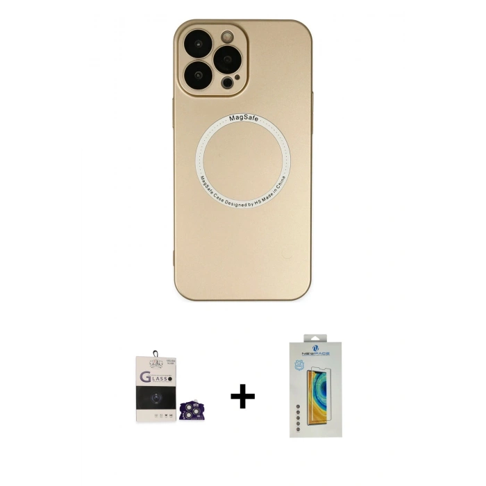 MARSİLYAN™- iPhone 14 Pro Max Kılıf Zirve Klasik Prime - Siyah Polymer Nano Ekran Koruyucu + Bilvis Titan Kamera Lens - GS
