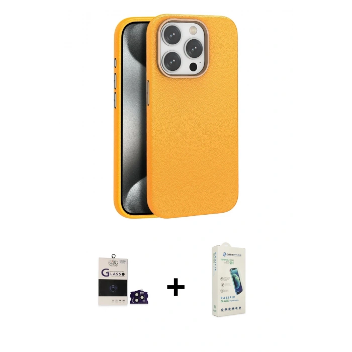 MARSİLYAN™- iPhone 14 Pro Max Kılıf Zirve Modern Prime - Şeffaf Pasifik Cam Ekran Koruyucu + Bilvis Titan Kamera Lens - DNMR