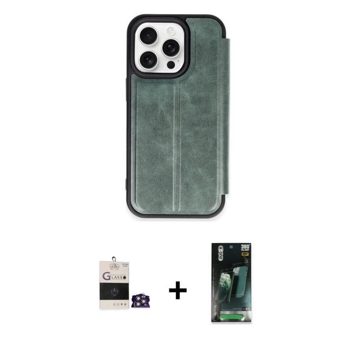 MARSİLYAN™- iPhone 14 Pro Max Kılıf Zirve Yansıma Serisi - Şeffaf 360 Full Body Arka Koruyucu + Gümüş Bilvis Titan Kamera Lens