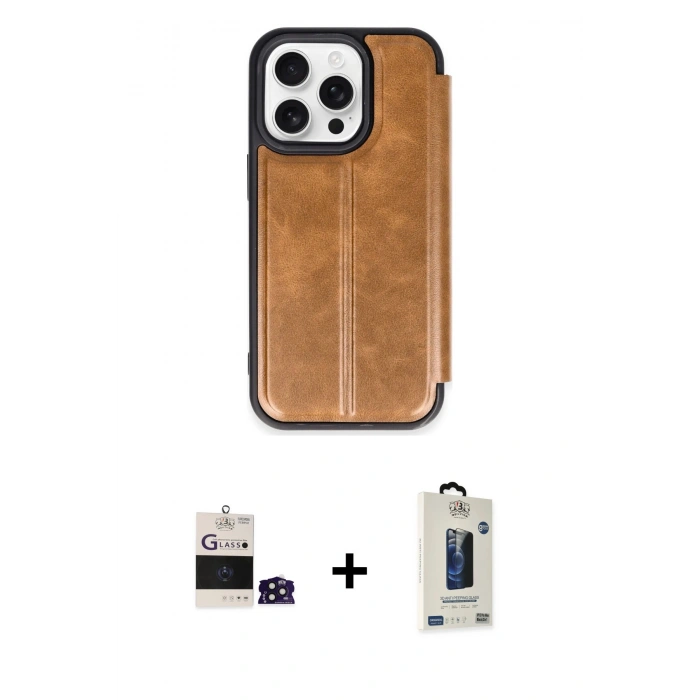 MARSİLYAN™- iPhone 14 Pro Max Kılıf Zirve Yansıma Serisi - Siyah Bilvis Hayalet Cam Ekran Koruyucu + Bilvis Titan Kamera Lens - DNMR