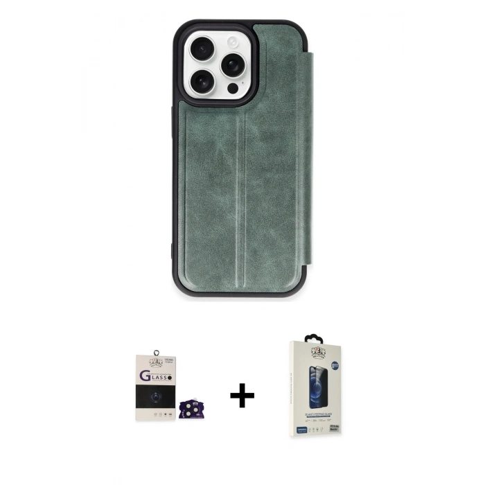 MARSİLYAN™- iPhone 14 Pro Max Kılıf Zirve Yansıma Serisi - Siyah Bilvis Hayalet Cam Ekran Koruyucu + Bilvis Titan Kamera Lens - DNMR