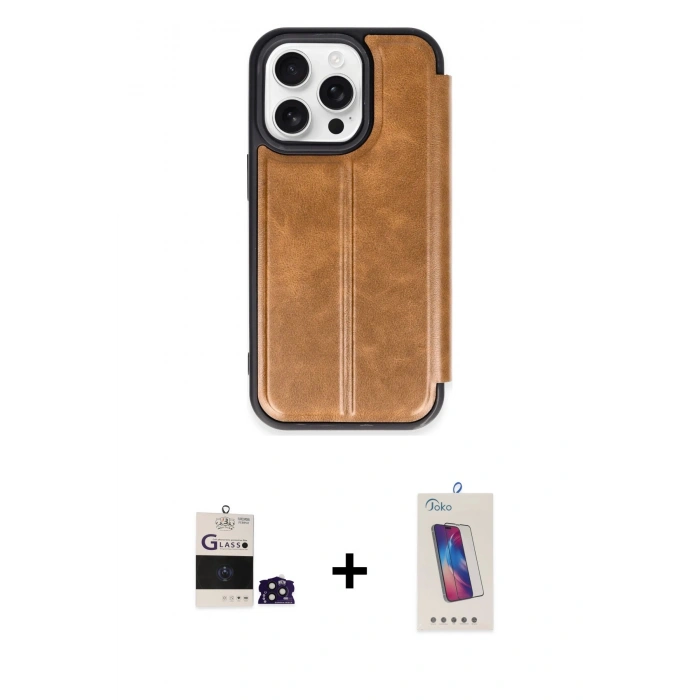 MARSİLYAN™- iPhone 14 Pro Max Kılıf Zirve Yansıma Serisi - Siyah Joko 5D Cam + Bilvis Titan Kamera Lens - DNMR