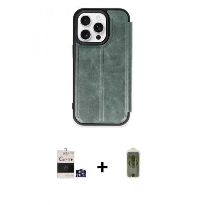 MARSİLYAN™- iPhone 14 Pro Max Kılıf Zirve Yansıma Serisi - Siyah Joko Magic 5D Hayalet Cam + Bilvis Titan Kamera Lens - GS