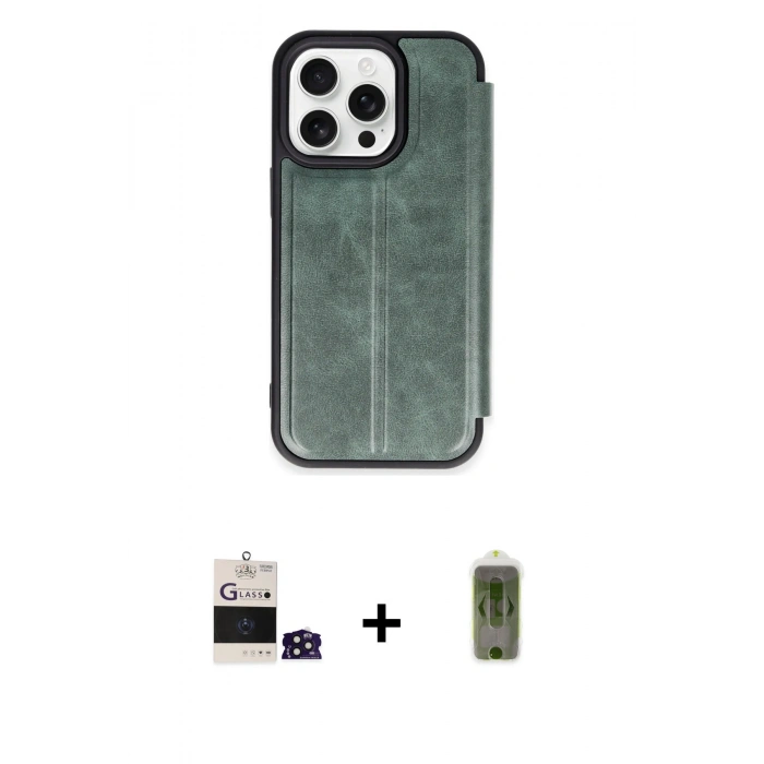 MARSİLYAN™- iPhone 14 Pro Max Kılıf Zirve Yansıma Serisi - Siyah Joko Magic 5D Hayalet Cam + Bilvis Titan Kamera Lens - DNMR