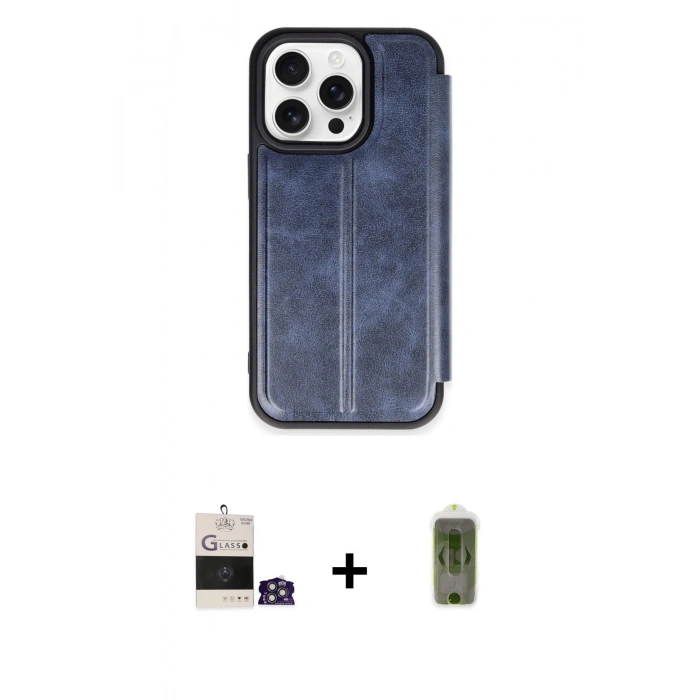 MARSİLYAN™- iPhone 14 Pro Max Kılıf Zirve Yansıma Serisi - Siyah Joko Magic 5D Hayalet Cam + Bilvis Titan Kamera Lens - GS