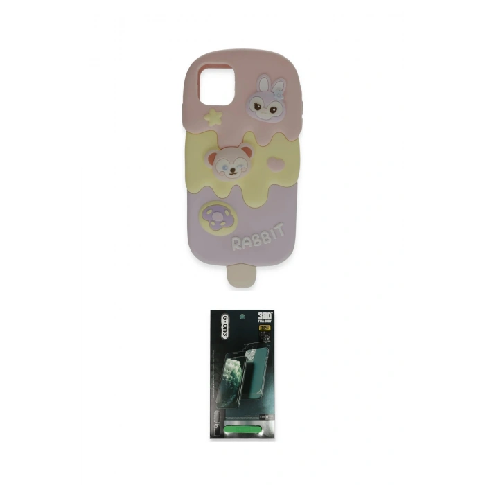MARSİLYAN™- iPhone 15 Kılıf Akış Yansıma - Şeffaf 360 Full Body Arka Koruyucu