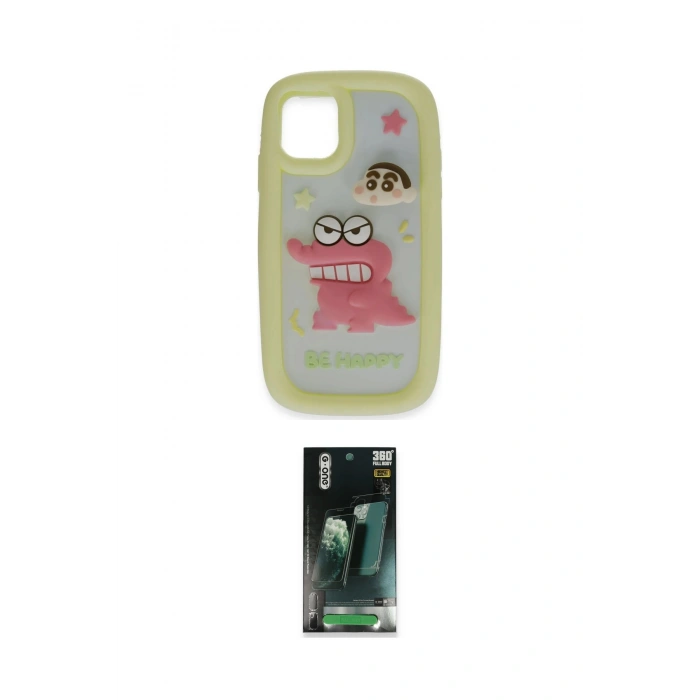 MARSİLYAN™- iPhone 15 Kılıf Akış Yansıma - Şeffaf 360 Full Body Arka Koruyucu