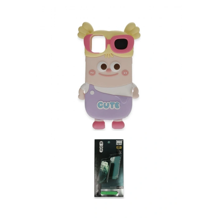 MARSİLYAN™- iPhone 15 Kılıf Akış Yansıma - Şeffaf 360 Full Body Arka Koruyucu