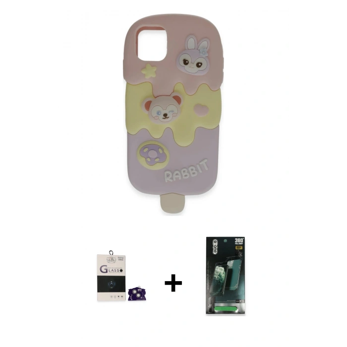 MARSİLYAN™- iPhone 15 Kılıf Akış Yansıma - Siyah 360 Mat Full Body Arka Koruyucu + Bilvis Titan Kamera Lens - YL