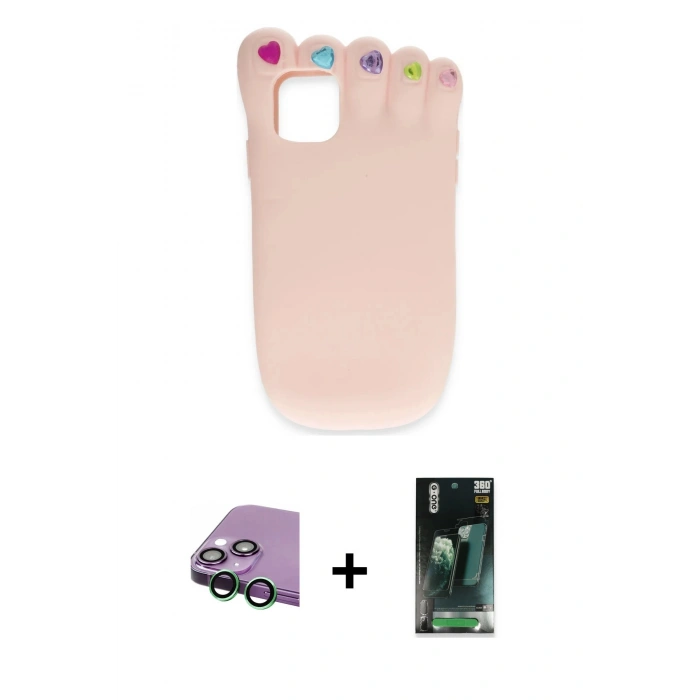 MARSİLYAN™- iPhone 15 Kılıf Akış Yansıma - Siyah 360 Mat Full Body Arka Koruyucu + Raze Metal Kamera Lens - YL