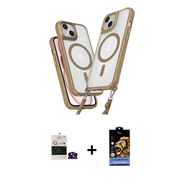 MARSİLYAN™- iPhone 15 Kılıf Atlas Doku Koleksiyonu - Siyah Buffer Hayalet Cam Ekran Koruyucu + Bilvis Titan Kamera Lens - PE