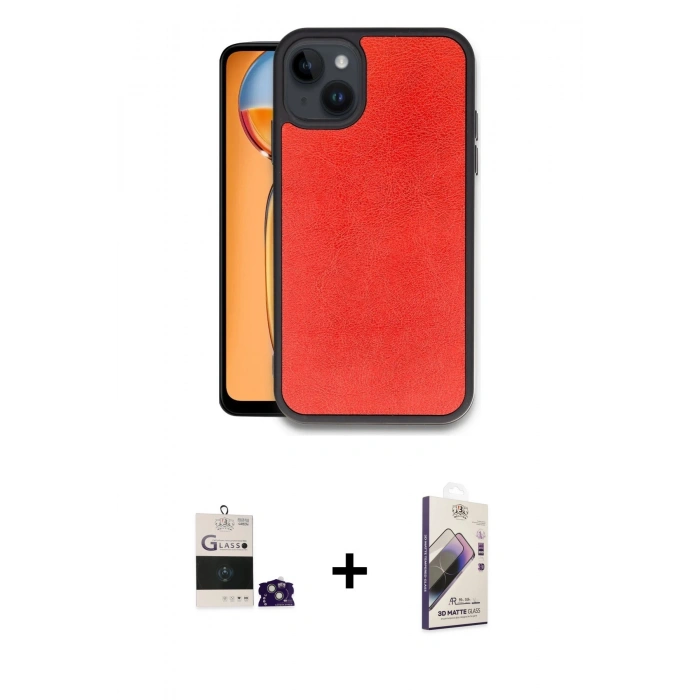 MARSİLYAN™- iPhone 15 Kılıf Kıvılcım Işık Serisi - Siyah Bilvis 3D Mat Cam Ekran Koruyucu + Bilvis Titan Kamera Lens - YL
