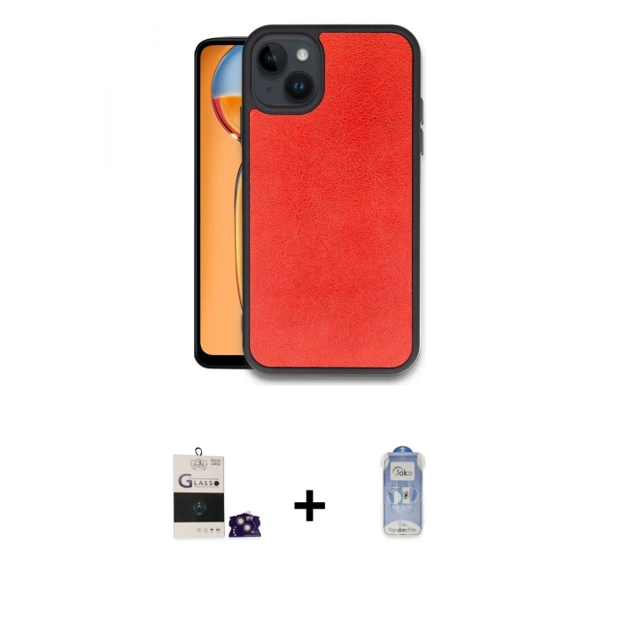 MARSİLYAN™- iPhone 15 Kılıf Kıvılcım Işık Serisi - Siyah Joko Magic 5D Cam + Bilvis Titan Kamera Lens - YL
