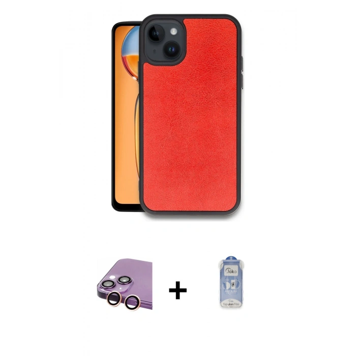 MARSİLYAN™- iPhone 15 Kılıf Kıvılcım Işık Serisi - Siyah Joko Magic 5D Cam + Raze Metal Kamera Lens - PE