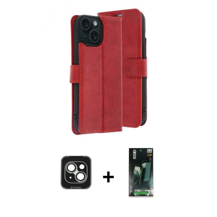 MARSİLYAN™- iPhone 15 Kılıf Siluet Işık Serisi - Şeffaf 360 Full Body Arka Koruyucu + PVD Metal Kamera Lens - YL