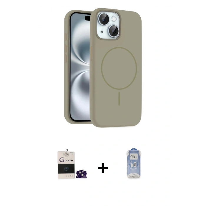 MARSİLYAN™- iPhone 15 Kılıf Yankı Form Serisi - Siyah Joko Magic 5D Cam + Bilvis Titan Kamera Lens - PE